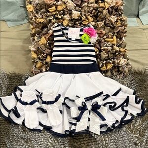 Biscotti kids dress size 2T-3T & socks and bow price is firm